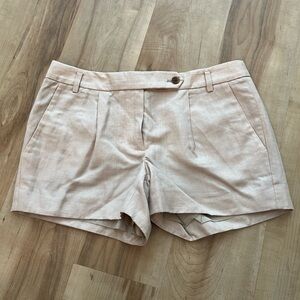 J.Crew beige linen & wool mini shorts